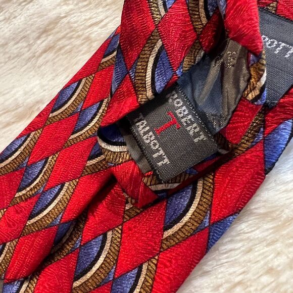 ROBERT TALBOTT - NORDSTROM Hand Sewn Imported Silk Tie Men's -Made in USA - 50x3 - Picture 3 of 8
